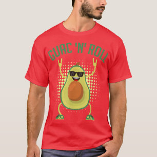 Guac n Roll Guacamole Avocado Meican Rock music Ve T-Shirt