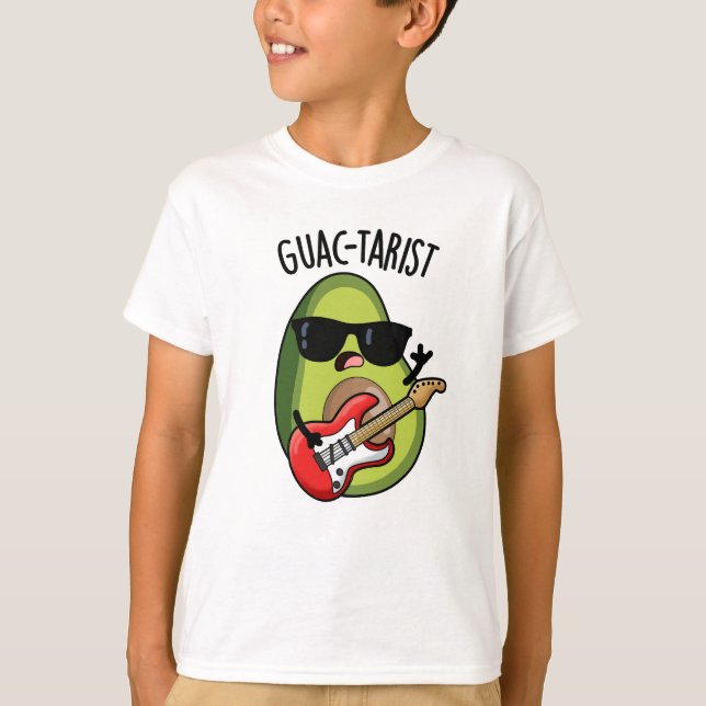 Guac-tarist Funny Avocado Pun  T-Shirt (Front)