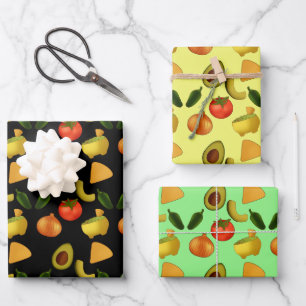 Guacamole And Tortilla Chips Wrapping Paper Sheet