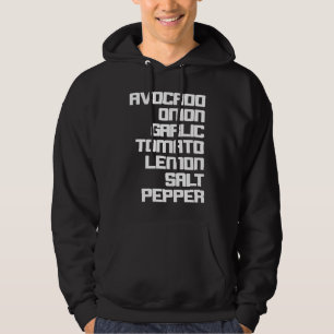 Guacamole Ingredients I Food vegetarian vegan rec Hoodie