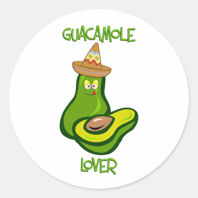 Guacamole Lover Classic Round Sticker (Front)