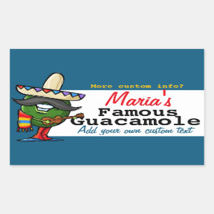 Guacamole Mexican Customisable Food Gift Jar Label