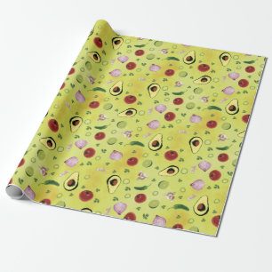 Guacamole Recipe Pattern Gift wrapping Paper