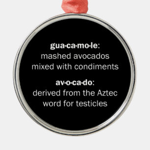 Guacamole Testicles Metal Tree Decoration