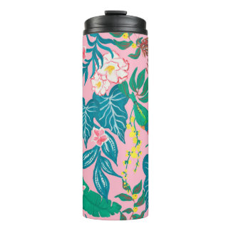 Guache painting seamless pattern with abstract tro thermal tumbler