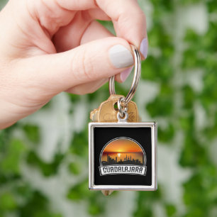 Guadalajara Mexico City View Sunset Key Ring