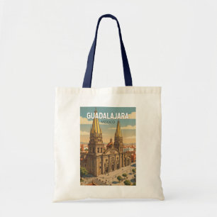 Guadalajara Mexico Illustration Travel Art Vintage Tote Bag