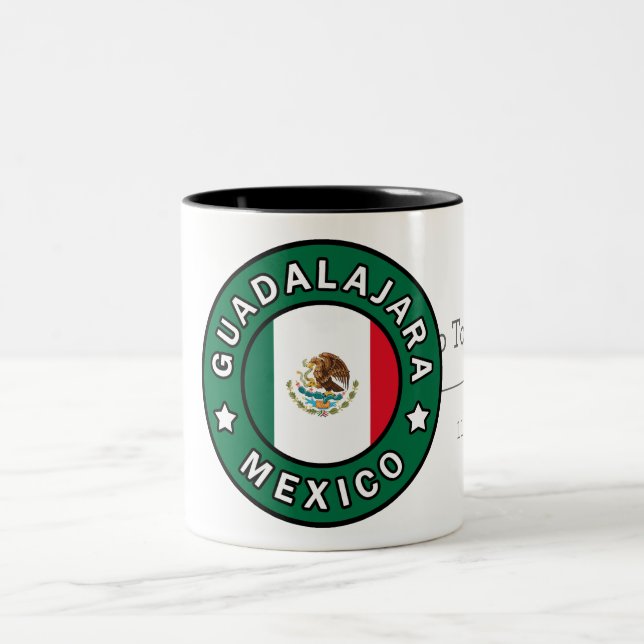 Guadalajara Mexico Two-Tone Coffee Mug (Center)