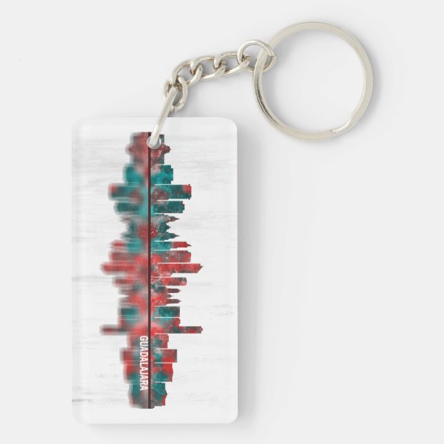 Guadalajara Skyline Key Ring (Back)
