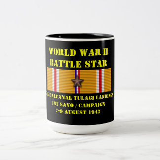 Guadalcanal Tulagi Landings ( 1st Savo ) Campaign Two-Tone Coffee Mug