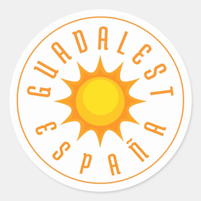 GUADALEST ESPAÑA Sun Classic Round Sticker (Front)