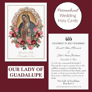 Guadalupe Catholic Wedding Favour Holy Card