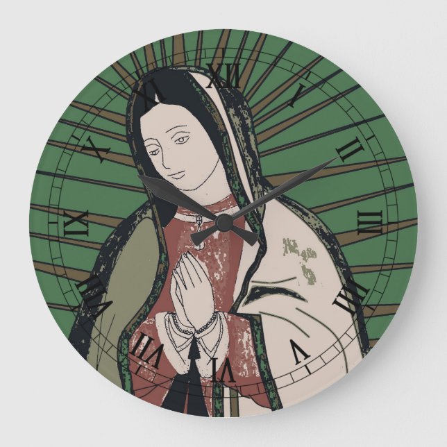 Guadalupe China Doll Large Clock (Front)