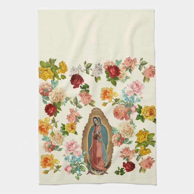 Guadalupe Kitchen Towel (off-white) (Vertical)