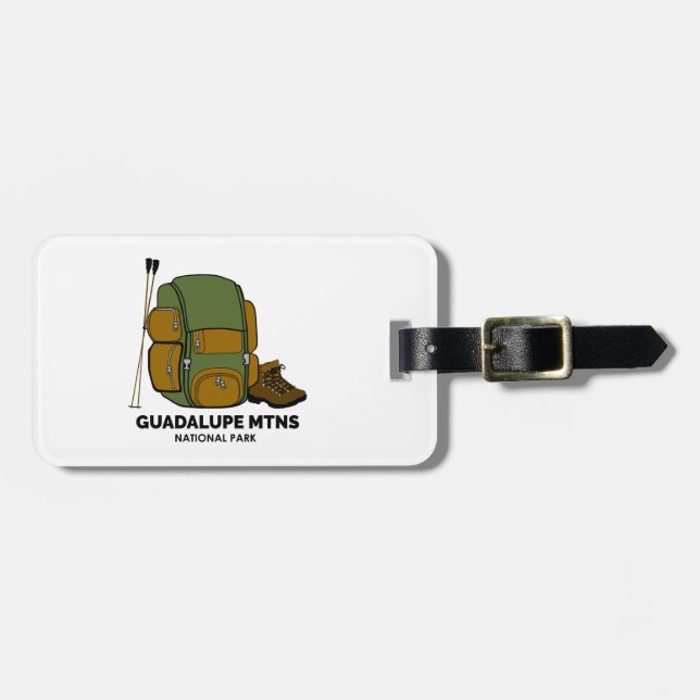 Guadalupe Mountains National Park Backpack Luggage Tag (Front Horizontal)