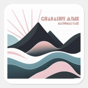 Guadalupe Mountains National Park Colored Hills Square Sticker