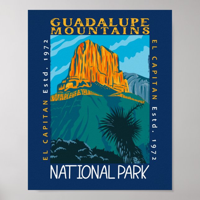  Guadalupe Mountains National Park Distressed  Poster (Front)