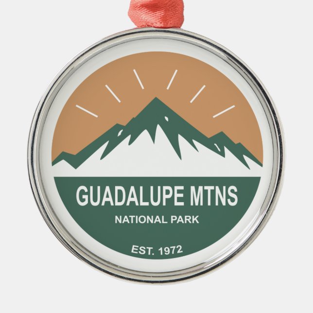 Guadalupe Mountains National Park Metal Tree Decoration (Front)