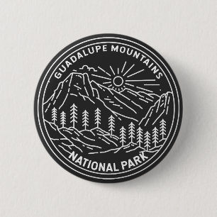 Guadalupe Mountains National Park Monoline 6 Cm Round Badge
