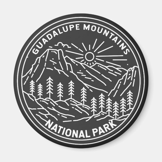  Guadalupe Mountains National Park Monoline   Magnet (Front)