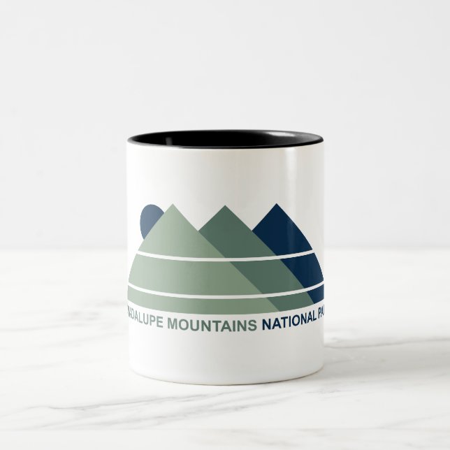 Guadalupe Mountains National Park Mountain Sun Two-Tone Coffee Mug (Center)