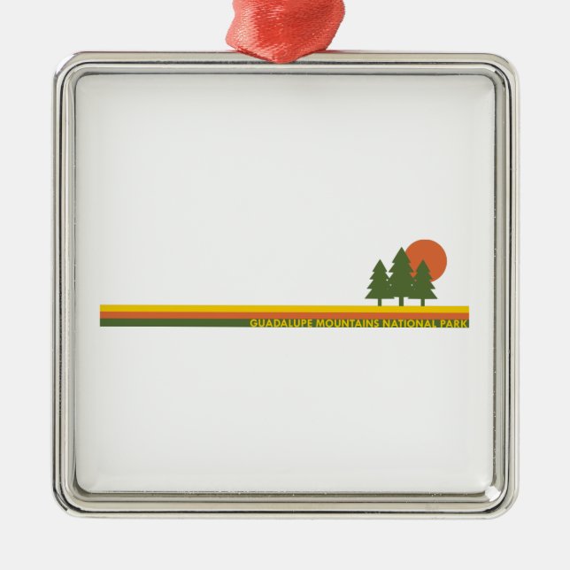 Guadalupe Mountains National Park Pine Trees Sun Metal Tree Decoration (Front)