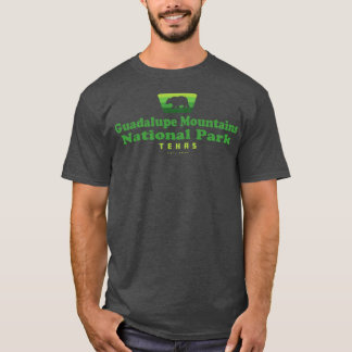 Guadalupe Mountains National Park Retro Badge Bear T-Shirt
