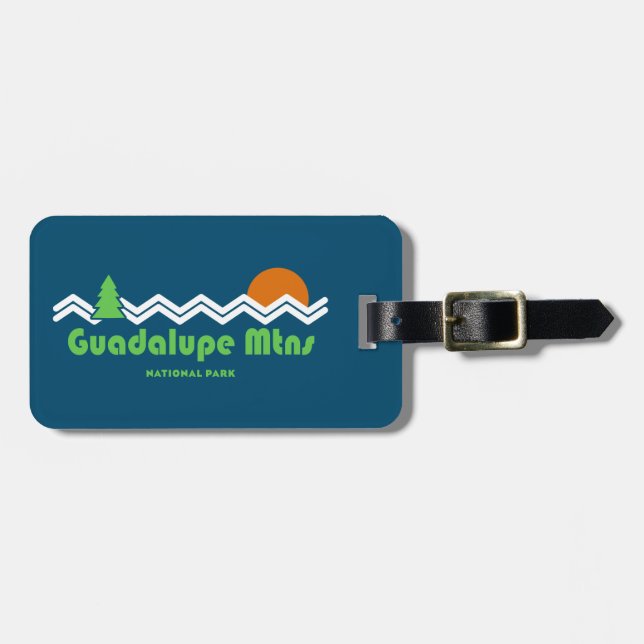Guadalupe Mountains National Park Retro Luggage Tag (Front Horizontal)