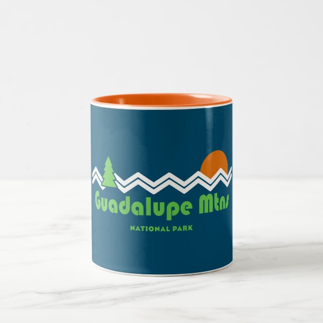 Guadalupe Mountains National Park Retro Two-Tone Coffee Mug (Center)