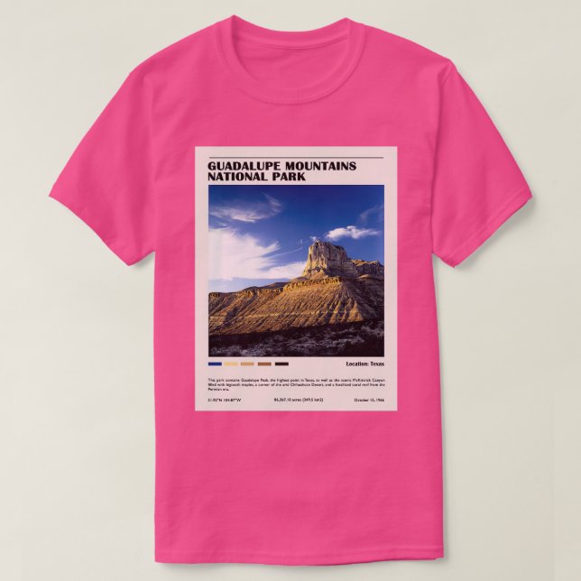 Guadalupe Mountains National Park T-Shirt (Design Front)