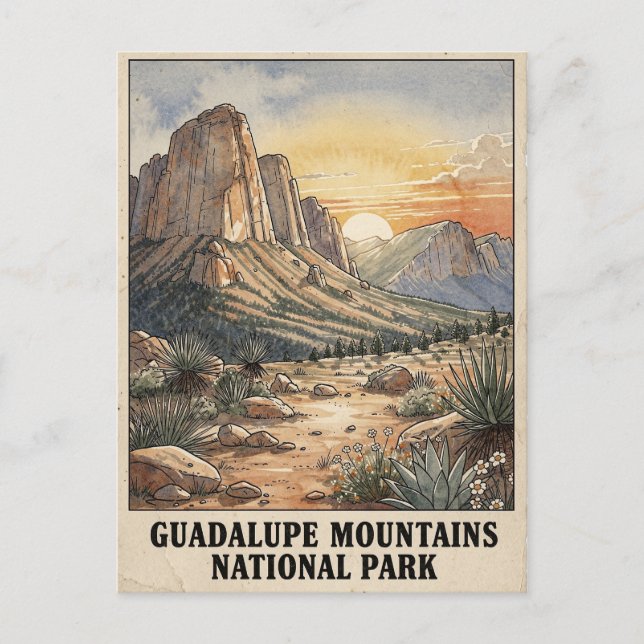 Guadalupe Mountains National Park Texas Postcard (Front)