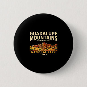 Guadalupe mountains national park texas vintage 6 cm round badge