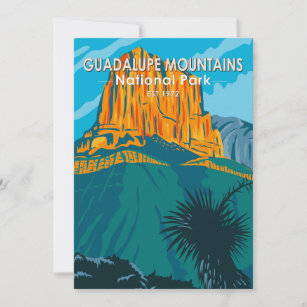  Guadalupe Mountains National Park Texas Vintage  Holiday Card