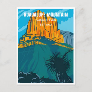 Guadalupe Mountains National Park Texas Vintage Postcard