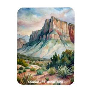 Guadalupe Mountains National Park Watercolor Magnet