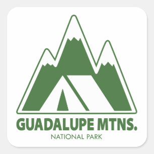 Guadalupe Mtns. National Park Mountains Camping Square Sticker