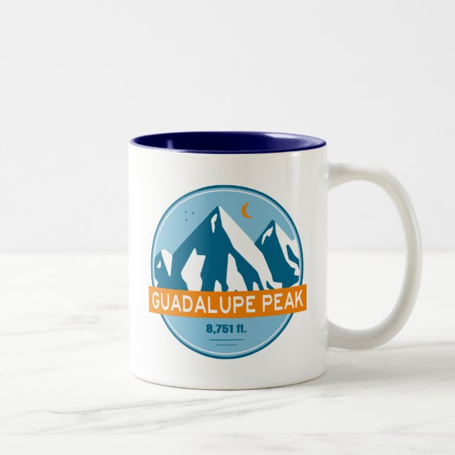 Guadalupe Peak Texas Stars Moon Two-Tone Coffee Mug (Right)