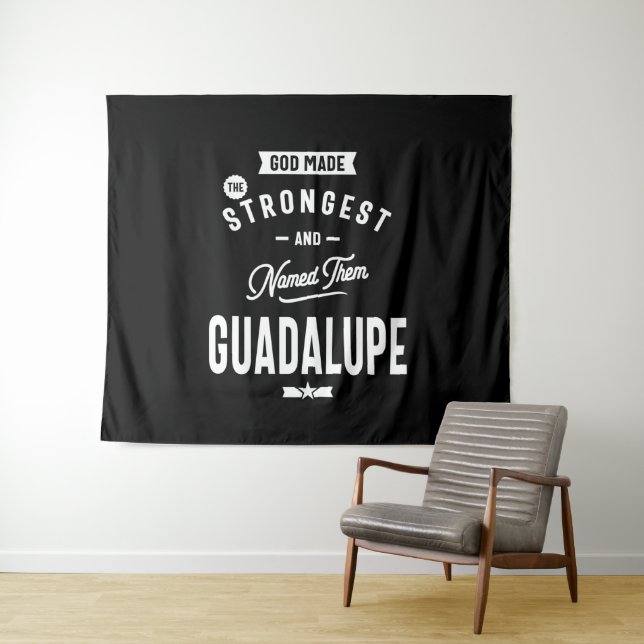 Guadalupe Personalised Name Birthday Gift Tapestry (In Situ (Horizontal))