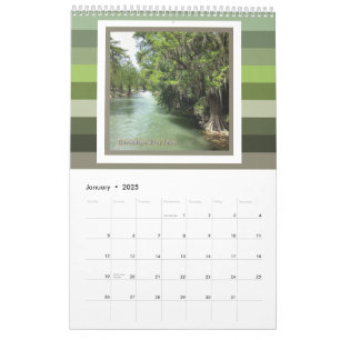 Guadalupe River in Gruene, Texas Calendar