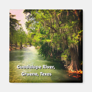 Guadalupe River in Gruene, Texas Watercolor  Magnet