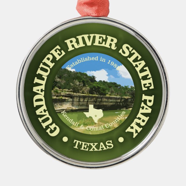 Guadalupe River SP Metal Tree Decoration (Front)