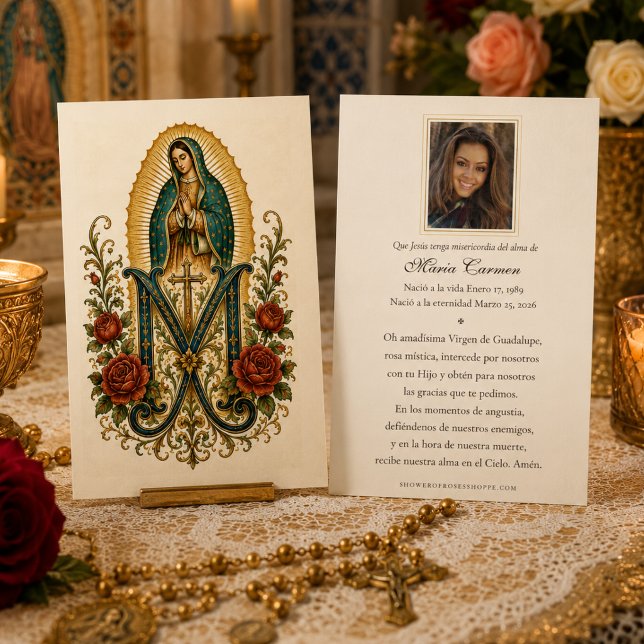 Guadalupe Roses Catholic Funeral Memorial Prayer  (Creator Uploaded)