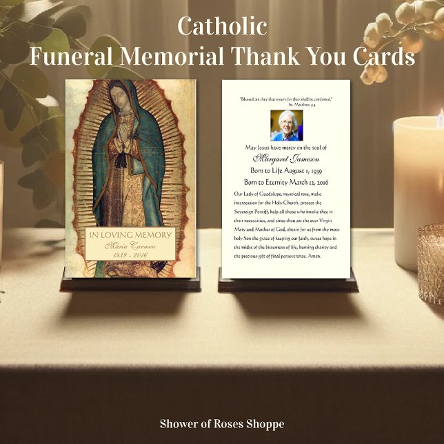 Guadalupe Virgin Mary Funeral Prayer Holy Card (Creator Uploaded)
