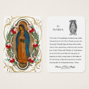 Guadalupe Virgin Mary Spanish Prayer Holy Card