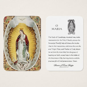 Guadalupe Virgin Mary Spanish Prayer Holy Card