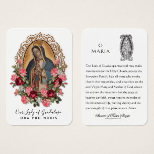Guadalupe Virgin Mary Spanish Prayer Holy Card