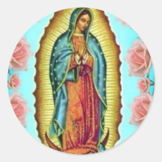 GUADALUPE VIRGIN MEXICO 11  CUSTOMIZABLE PRODUCTS CLASSIC ROUND STICKER