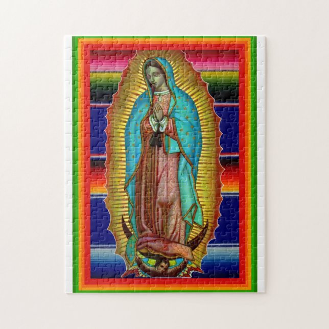 Guadalupe Zarape Tilma Image Puzzle (Vertical)