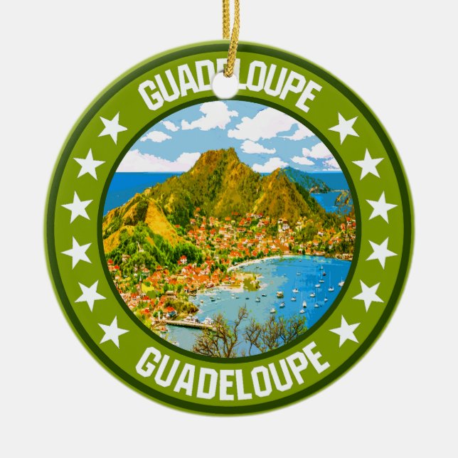 Guadeloupe                                         ceramic tree decoration (Front)