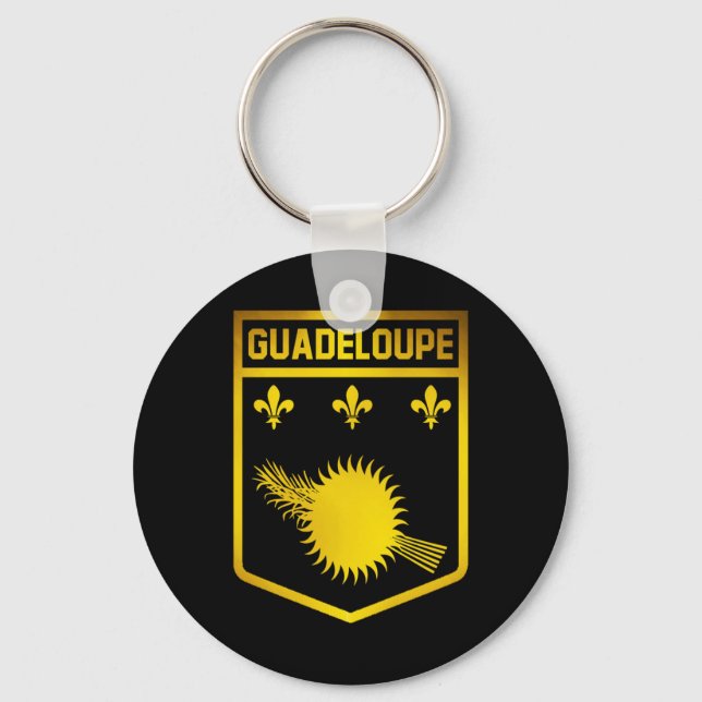 Guadeloupe Emblem Key Ring (Front)